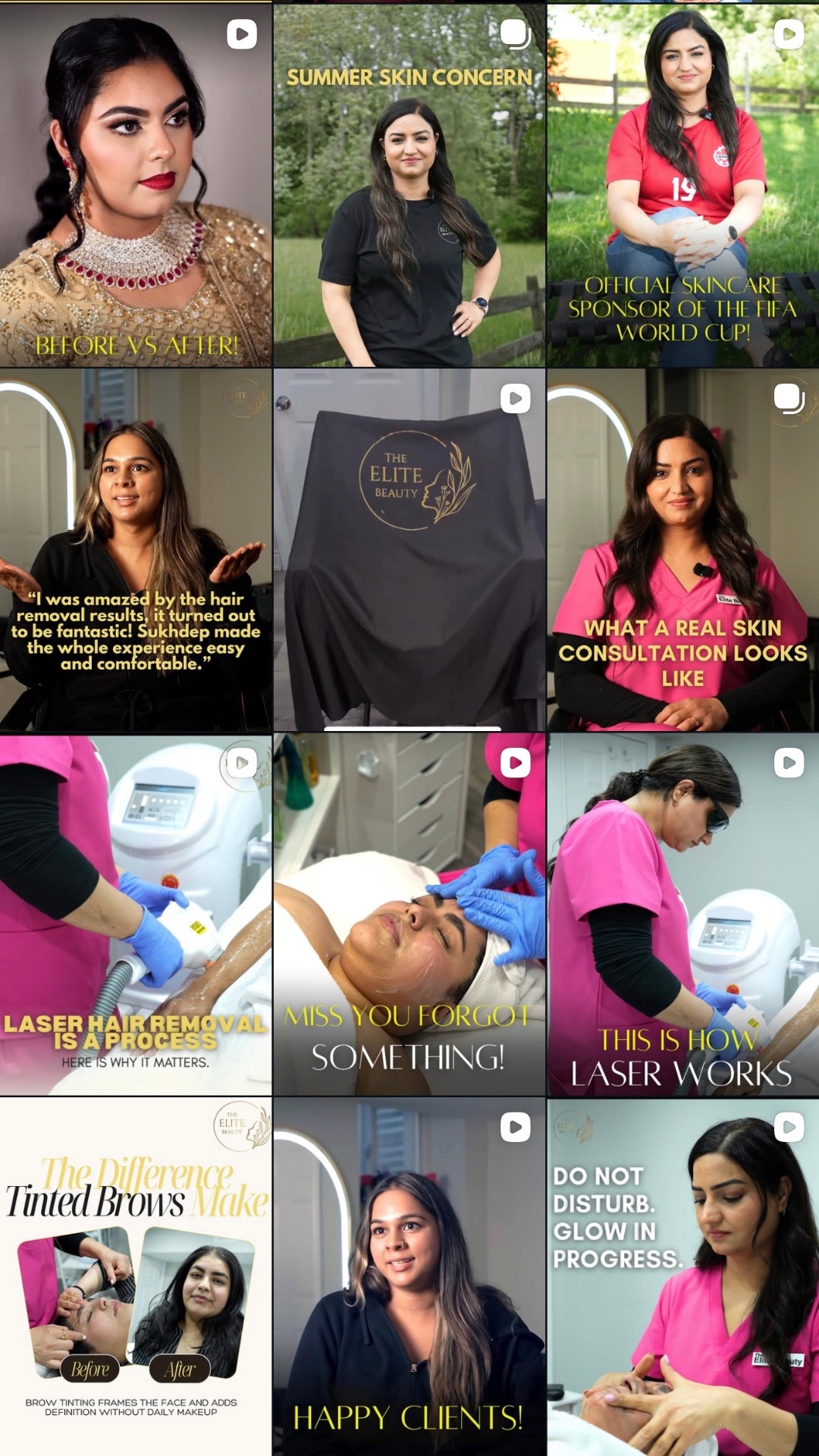 Beauty · Skin & Laser Clinic content portfolio by Next Up Marketing